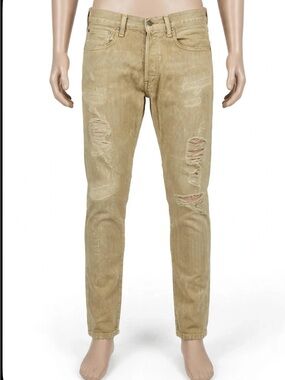 Denim & Supply Ralph Lauren Slim Distressed Tan Jeans